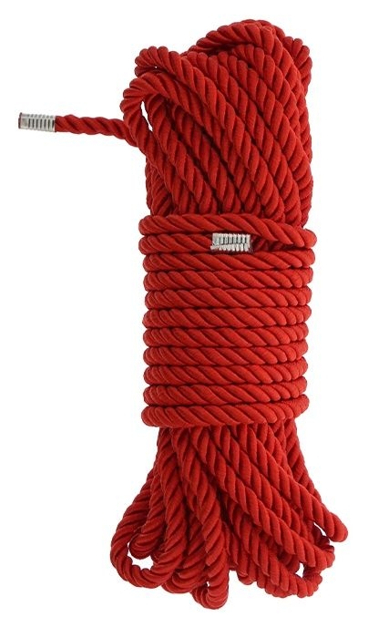 Красная веревка DELUXE BONDAGE ROPE - 10 м.