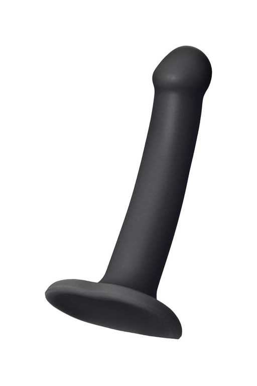 Черный фаллос на присоске Silicone Bendable Dildo S - 17 см.