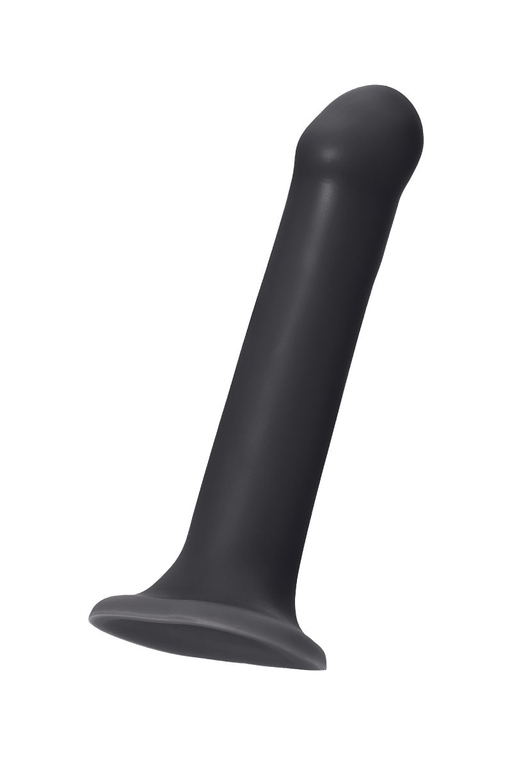 Черный фаллос на присоске Silicone Bendable Dildo L - 19 см.