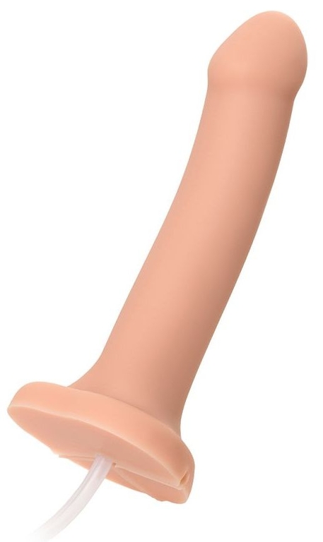 Телесный фаллос с имитацией эякуляции Silicon Cum Dildo L - 19,6 см.