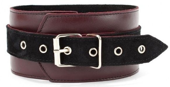 Бордовый ошейник Maroon Collar On The Strap