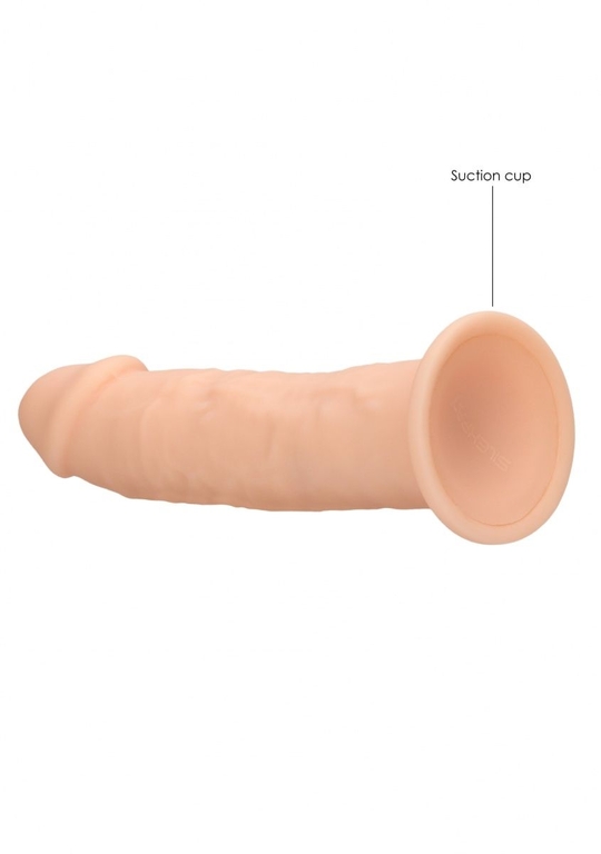 Телесный фаллоимитатор без мошонки Silicone Dildo Without Balls - 15,3 см.