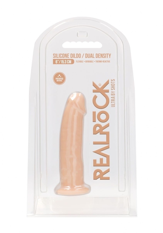 Телесный фаллоимитатор без мошонки Silicone Dildo Without Balls - 15,3 см.