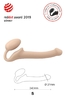 Телесный безремневой страпон Silicone Bendable Strap-On - size S