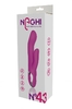 Розовый вибратор-кролик NAGHI NO.43 RECHARGEABLE DUO VIBRATOR - 23 см.