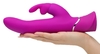 Лиловый вибратор Curve Thrusting Rechargeable Rabbit Vibrator - 24,1 см.