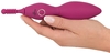 Ярко-розовый клиторальный вибратор с 3 насадками Spot Vibrator with 3 Tips - 17,9 см.