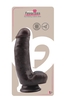 Коричневый фаллоимитатор DUAL DENSITY DILDO на присоске - 17 см.