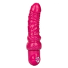 Розовый вибратор-реалистик с блестками Naughty Bits Lady Boner Bendable Personal Vibrator - 20 см.