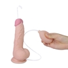 Телесный фаллоимитатор с имитацией эякуляции Soft Ejaculation Cock With Ball 8 - 17,8 см.