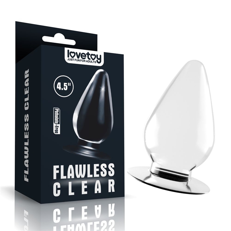 Прозрачная анальная пробка Flawless Clear Anal Plug - 11,5 см.