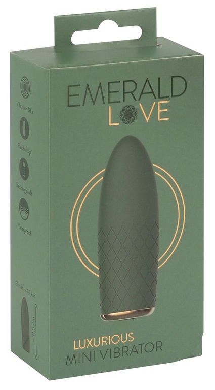 Зеленый мини-вибратор Luxurious Mini Vibrator - 11,5 см.