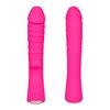 Ярко-розовый вибромассажер 5  Silicone Wild Passion - 19,1 см.