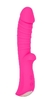 Ярко-розовый вибромассажер 5  Silicone Wild Passion - 19,1 см.