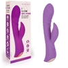 Фиолетовый вибромассажер-кролик 5  Silicone Ripple Passion - 19,1 см.