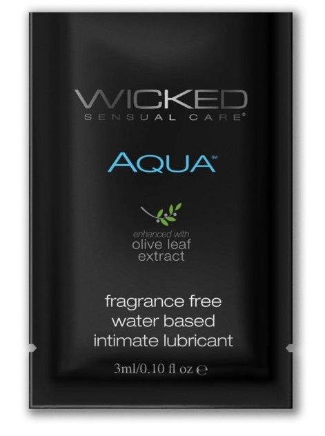 Легкий лубрикант на водной основе с алое Wicked Aqua - 3 мл.