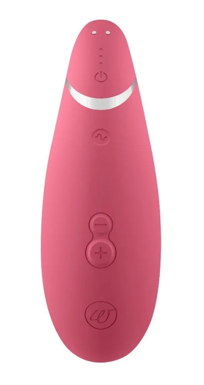 Розовый клиторальный стимулятор Womanizer Premium 2