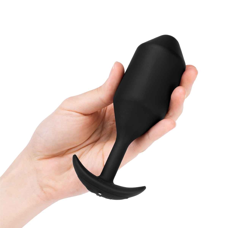 Черная вибропробка для ношения Vibrating Snug Plug 5 - 16,5 см.