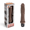 Коричневый вибратор-реалистик 8  Girthy Realistic Vibrator - 24,5 см.