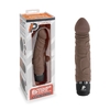 Коричневый вибратор-реалистик 6.5  Girthy Realistic Vibrator - 19 см.