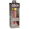 Телесный вибратор-реалистик на присоске 6  Vibrating Silicone Dual Density Cock - 17,8 см.