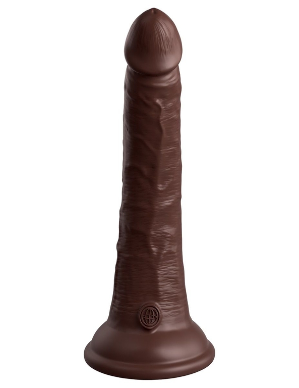 Коричневый фаллоимитатор 7  Silicone Dual Density Cock - 21 см.