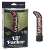 Черный мини-вибратор с цветочным принтом Lil Fucker Mini G-Spot Vibrator - 12,75 см.