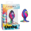 Яркая анальная пробка Cheeky Medium Tie-Dye Plug - 7,5 см.