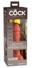 Фаллоимитатор цвета карамели 6  Vibrating Silicone Dual Density Cock - 17,8 см.