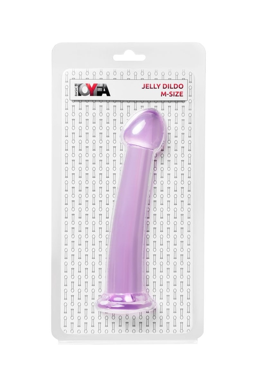 Фиолетовый фаллоимитатор Jelly Dildo M - 18 см.