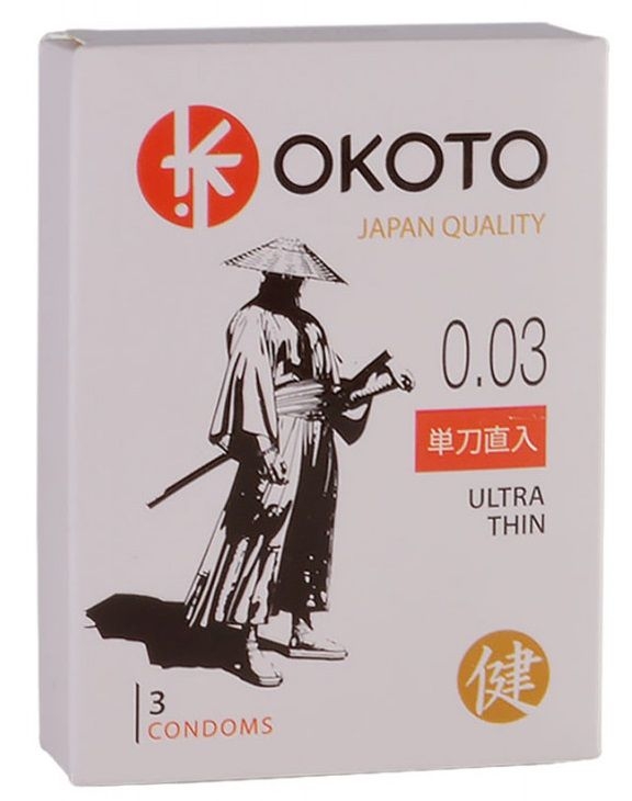 Ультратонкие презервативы OKOTO Ultra Thin - 3 шт.