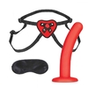 Красный поясной фаллоимитатор Red Heart Strap on Harness   5in Dildo Set - 12,25 см.