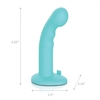 Голубая изогнутая насадка 6in Remote Control Ripple P-Spot G-Spot на черных трусиках - 16 см.