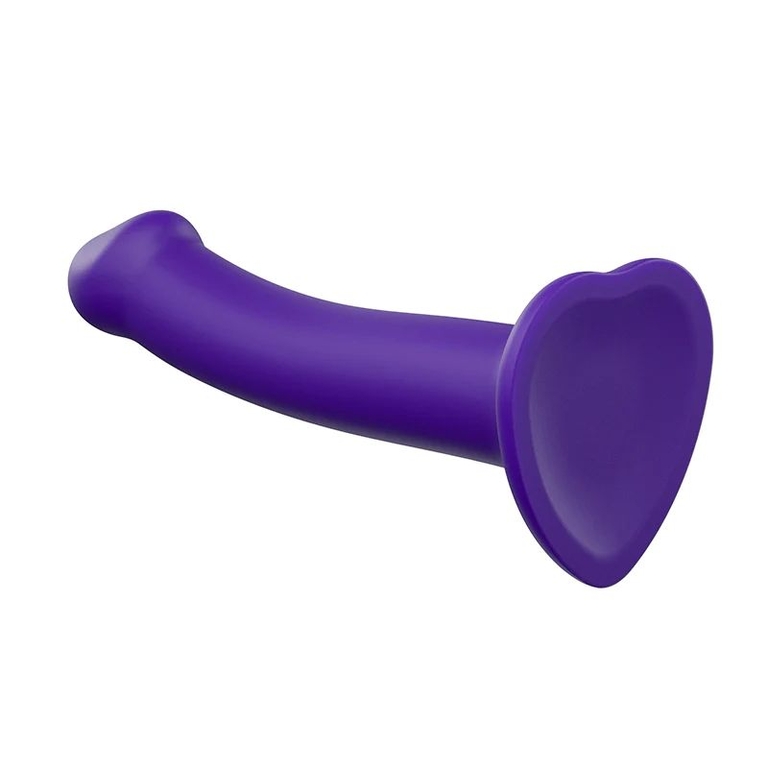 Фиолетовый фаллоимитатор-насадка Strap-On-Me Dildo Dual Density size L - 19 см.