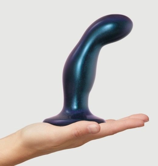 Темно-синяя насадка Strap-On-Me Dildo Plug Snaky size M