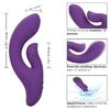 Фиолетовый вибратор-кролик Stella Liquid Silicone Dual Pleaser - 17,25 см.