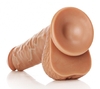 Телесный фаллоимитатор Straight Realistic Dildo Balls Suction Cup 9 - 25 см.