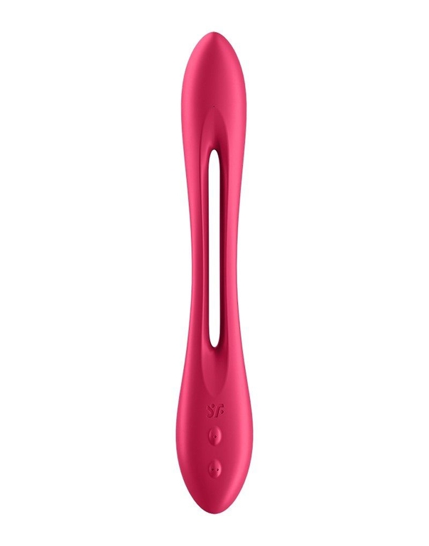 Красный многофункциональный вибратор для пар Satisfyer Elastic Joy