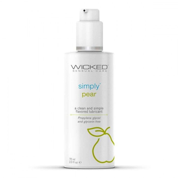 Гель-лубрикант на водной основе с ароматом груши Wicked Simply Pear - 70 мл.