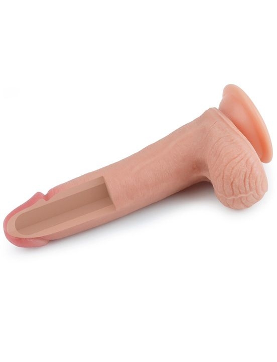 Телесный фаллоимитатор 8 Dual-Layered Silicone Nature Cock - 20,5 см.