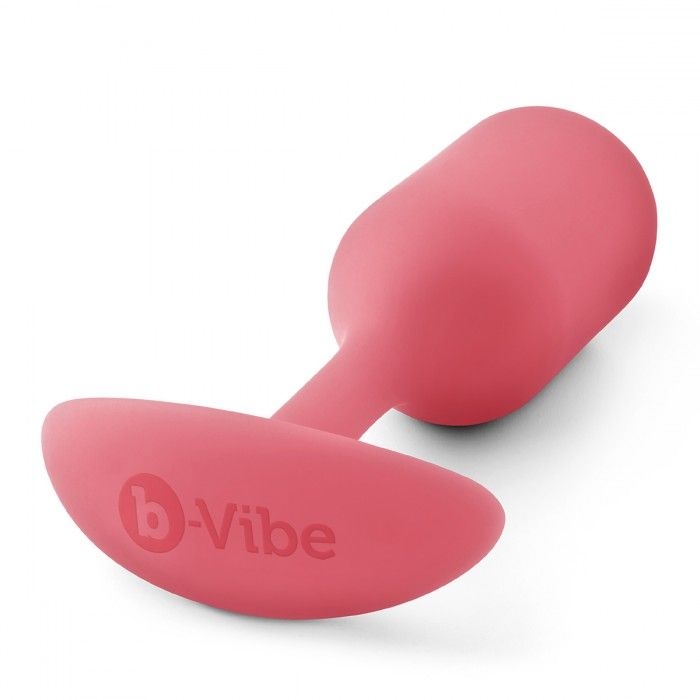 Розовая пробка для ношения B-vibe Snug Plug 2 - 11,4 см.