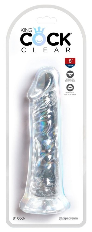 Прозрачный фаллоимитатор 8 Inch Dildo - 21,8 см.