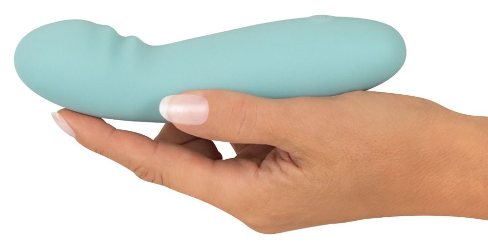 Аквамариновый мини-вибратор Cuties G-Spot Vibrator - 15,5 см.