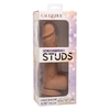 Коричневый фаллоимитатор Dual Density Silicone Studs - 21,5 см.