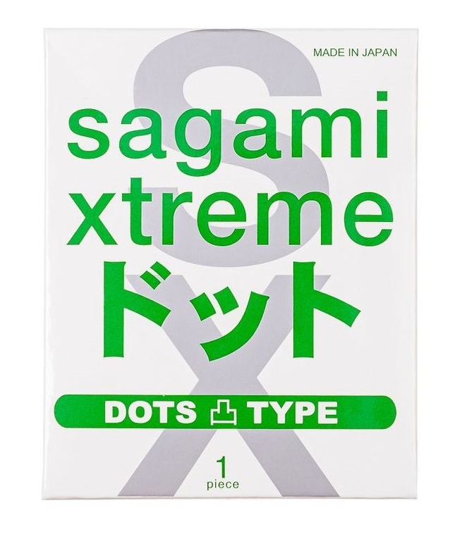 Презерватив Sagami Xtreme Type-E с точками - 1 шт.