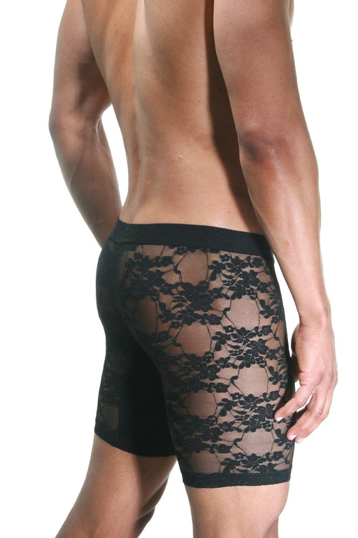 Мужские трусы-боксеры с кружевным вставками Doreanse Black Lace