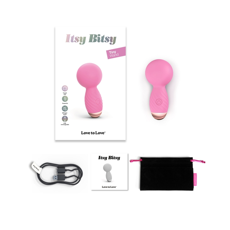 Розовый мини-wand вибратор Itsy Bitsy Mini Wand Vibrator