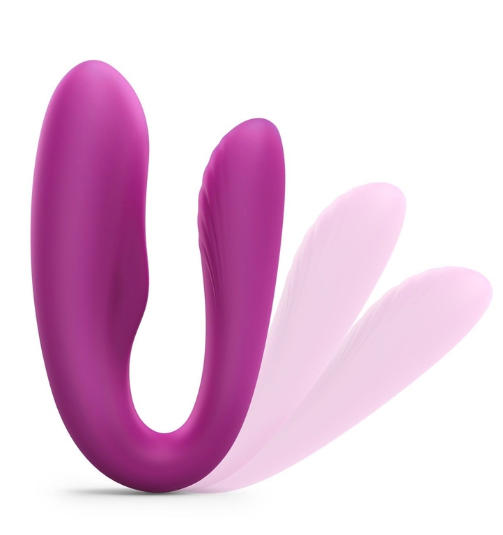 Лиловый вибратор для пар Match Up Couple Vibrator with Remote Control