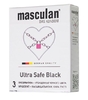 Ультрапрочные презервативы Masculan Ultra Safe Black - 3 шт.