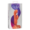 Оранжевый вибромассажер Stella Liquid Silicone Dual “G” - 17,75 см.